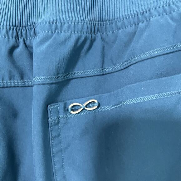 Cherokee Infinity Scrub Set Women L Caribbean Blue Top And Bottom Jogger Pant - Picture 9 of 13